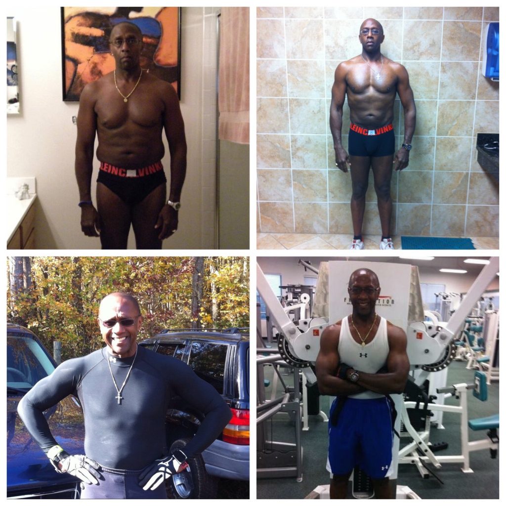 Ron West, owner of RUSH Fitness, body transformation