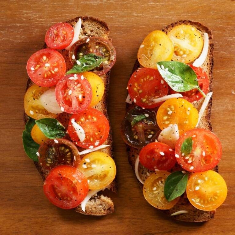 Picture of a cheesy tomato sandwich