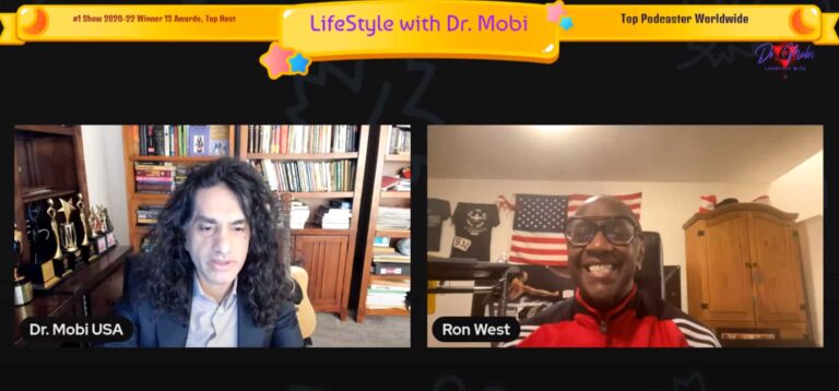 Screenshot of Ron West's interview with Dr. Mobi from Lifestyle TV USA
