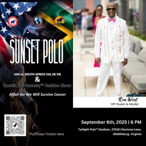 Flyer for Sunset Polo and fashion show