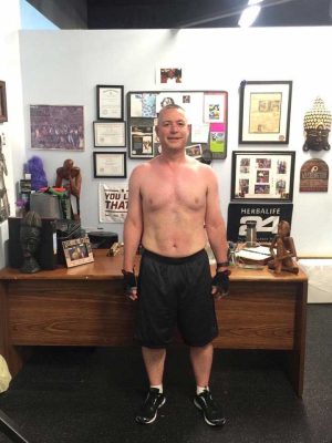 Couple Body transformations after picture of the man